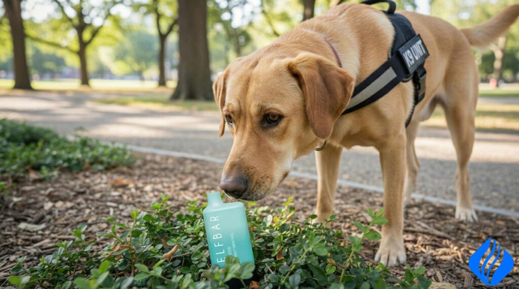 Can Drug Dogs Smell Vapes? (2026 Guide: The Scientific Truth)k9 unit detecting hidden vapes in schools 1024x572